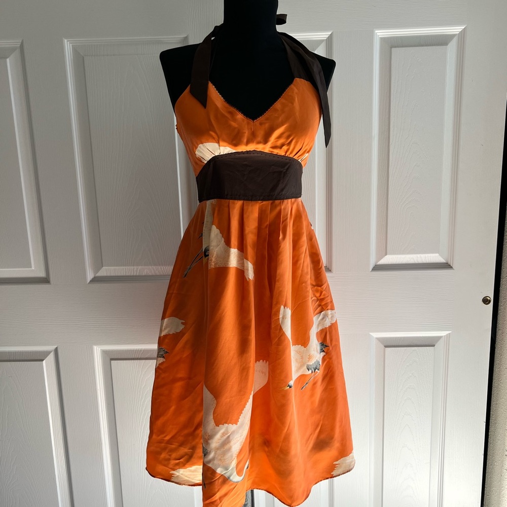 Moulinette Soeurs Sandhill Crane Halter Dress